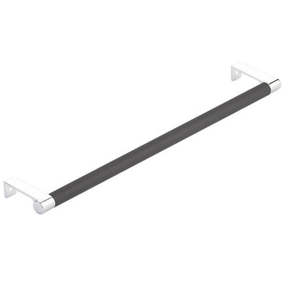 Emtek - Select Cabinet Edge Pull 12-1/4 Inch c-c, Round Edge Stem, Knurled Bar