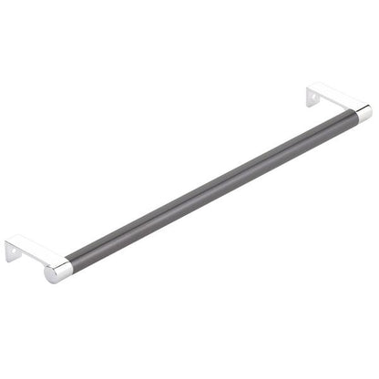 Emtek - Select Cabinet Edge Pull 12-1/4 Inch c-c, Round Edge Stem, Smooth Bar