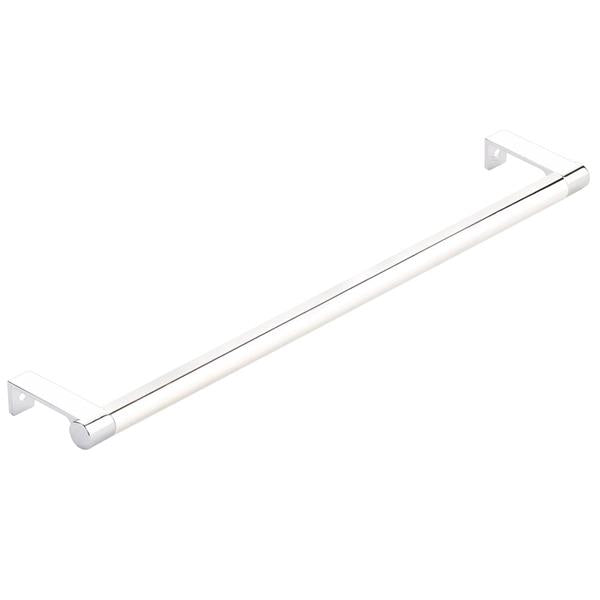 Emtek - Select Cabinet Edge Pull 12-1/4 Inch c-c, Round Edge Stem, Smooth Bar