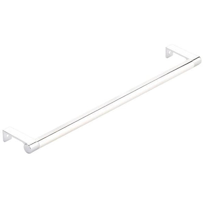 Emtek - Select Cabinet Edge Pull 12-1/4 Inch c-c, Round Edge Stem, Smooth Bar