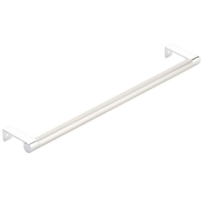 Emtek - Select Cabinet Edge Pull 12-1/4 Inch c-c, Round Edge Stem, Smooth Bar