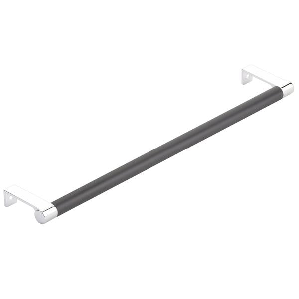 Emtek - Select Cabinet Edge Pull 12-1/4 Inch c-c, Round Edge Stem, Smooth Bar
