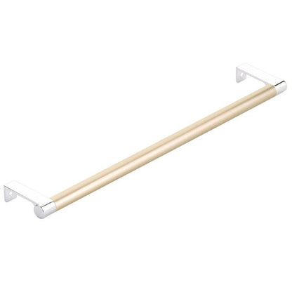 Emtek - Select Cabinet Edge Pull 12-1/4 Inch c-c, Round Edge Stem, Smooth Bar