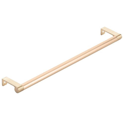 Emtek - Select Cabinet Edge Pull 12-1/4 Inch c-c, Round Edge Stem, Smooth Bar