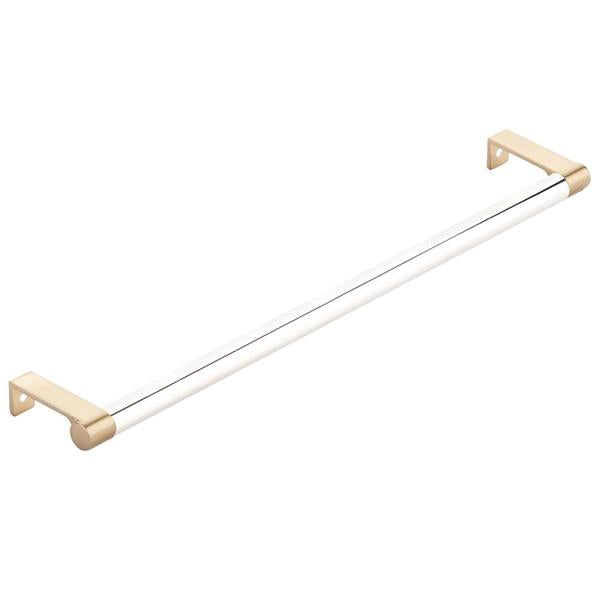 Emtek - Select Cabinet Edge Pull 12-1/4 Inch c-c, Round Edge Stem, Smooth Bar