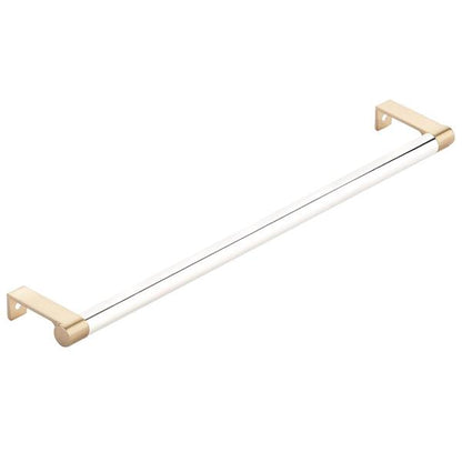 Emtek - Select Cabinet Edge Pull 12-1/4 Inch c-c, Round Edge Stem, Smooth Bar