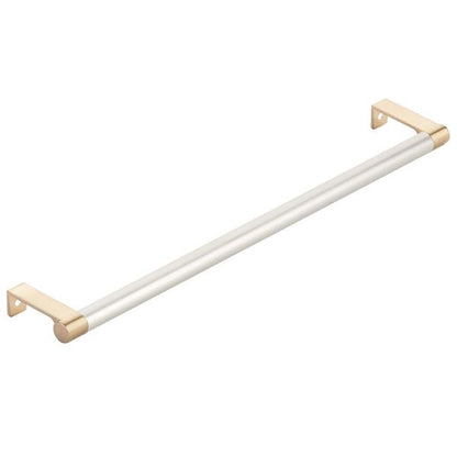 Emtek - Select Cabinet Edge Pull 12-1/4 Inch c-c, Round Edge Stem, Smooth Bar