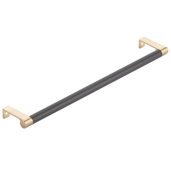 Emtek - Select Cabinet Edge Pull 12-1/4 Inch c-c, Round Edge Stem, Smooth Bar