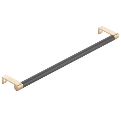 Emtek - Select Cabinet Edge Pull 12-1/4 Inch c-c, Round Edge Stem, Smooth Bar