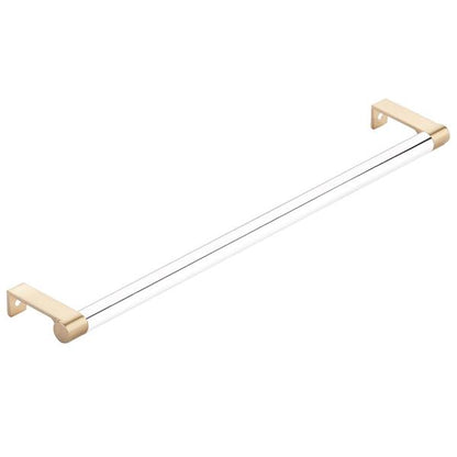 Emtek - Select Cabinet Edge Pull 12-1/4 Inch c-c, Round Edge Stem, Smooth Bar