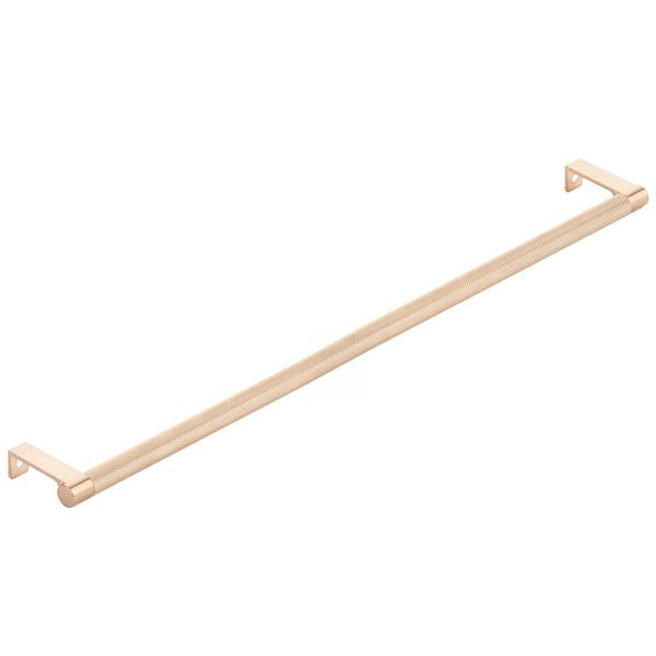 Emtek - Select Cabinet Edge Pull 18-1/4 Inch c-c, Round Edge Stem, Knurled Bar