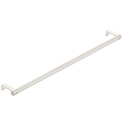 Emtek - Select Cabinet Edge Pull 18-1/4 Inch c-c, Round Edge Stem, Knurled Bar