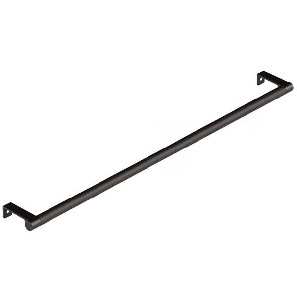 Emtek - Select Cabinet Edge Pull 18-1/4 Inch c-c, Round Edge Stem, Knurled Bar