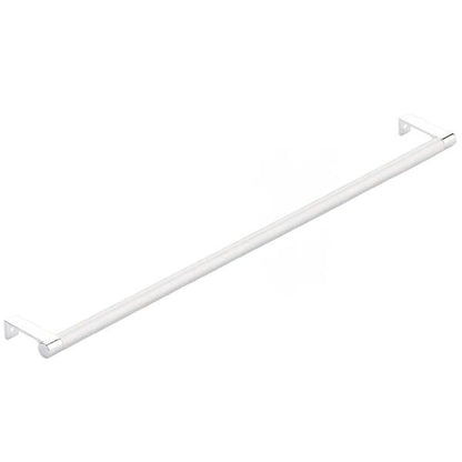 Emtek - Select Cabinet Edge Pull 18-1/4 Inch c-c, Round Edge Stem, Knurled Bar