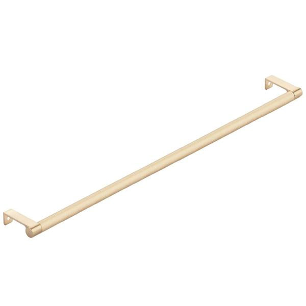 Emtek - Select Cabinet Edge Pull 18-1/4 Inch c-c, Round Edge Stem, Knurled Bar
