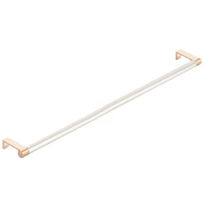 Emtek - Select Cabinet Edge Pull 18-1/4 Inch c-c, Round Edge Stem, Smooth Bar