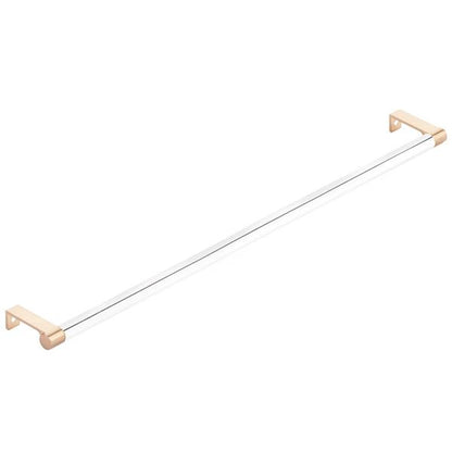 Emtek - Select Cabinet Edge Pull 18-1/4 Inch c-c, Round Edge Stem, Smooth Bar