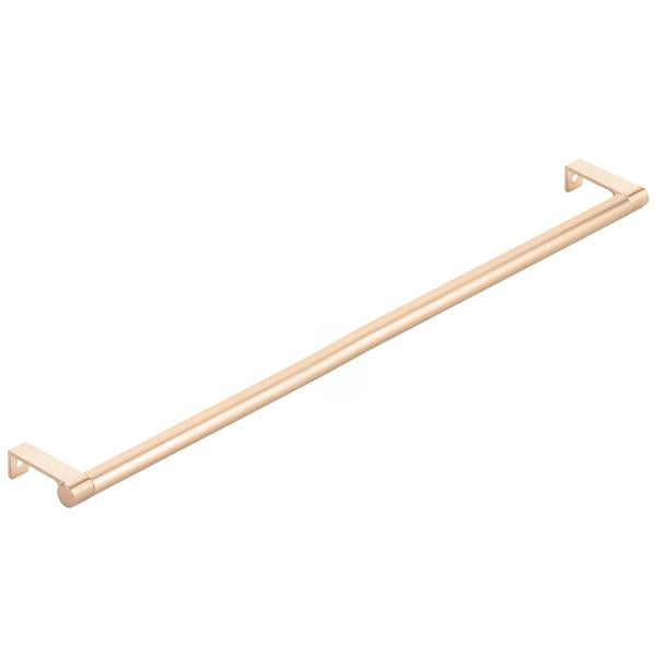Emtek - Select Cabinet Edge Pull 18-1/4 Inch c-c, Round Edge Stem, Smooth Bar