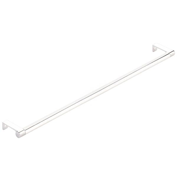Emtek - Select Cabinet Edge Pull 18-1/4 Inch c-c, Round Edge Stem, Smooth Bar