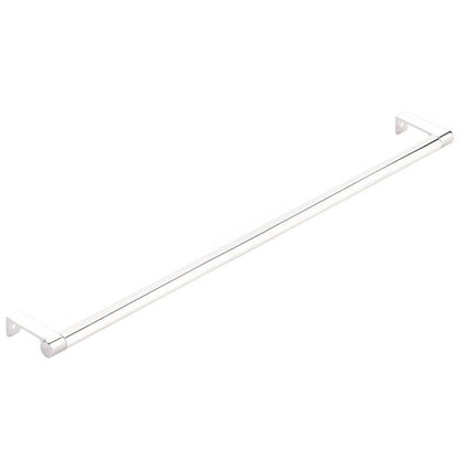 Emtek - Select Cabinet Edge Pull 18-1/4 Inch c-c, Round Edge Stem, Smooth Bar