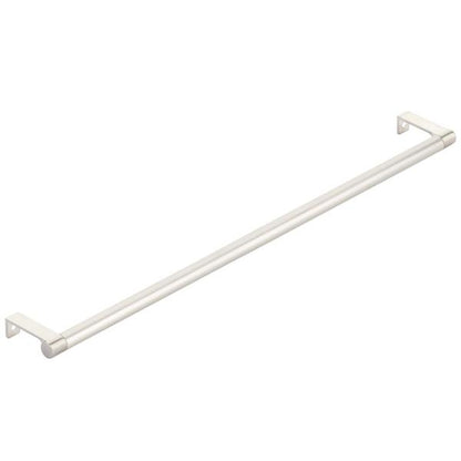Emtek - Select Cabinet Edge Pull 18-1/4 Inch c-c, Round Edge Stem, Smooth Bar