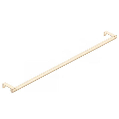 Emtek - Select Cabinet Edge Pull 18-1/4 Inch c-c, Round Edge Stem, Smooth Bar