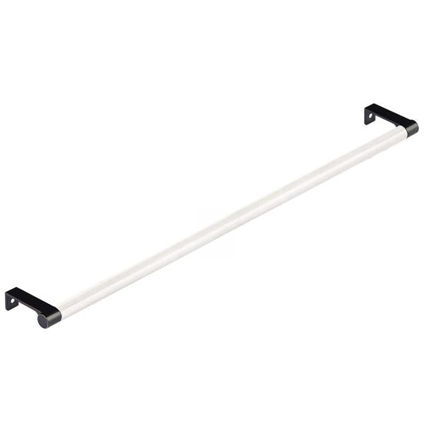 Emtek - Select Cabinet Edge Pull 18-1/4 Inch c-c, Round Edge Stem, Knurled Bar