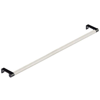 Emtek - Select Cabinet Edge Pull 18-1/4 Inch c-c, Round Edge Stem, Knurled Bar