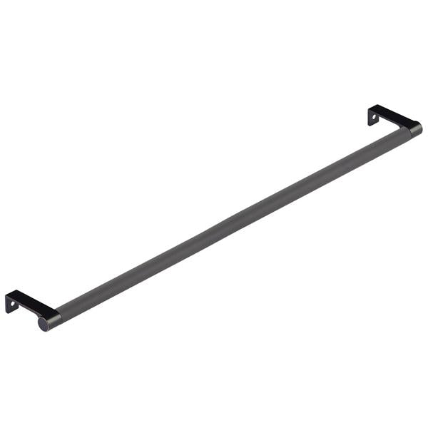 Emtek - Select Cabinet Edge Pull 18-1/4 Inch c-c, Round Edge Stem, Knurled Bar