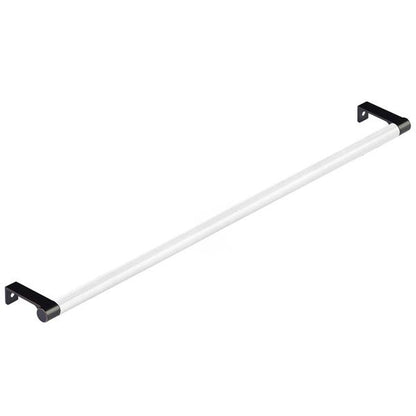 Emtek - Select Cabinet Edge Pull 18-1/4 Inch c-c, Round Edge Stem, Knurled Bar