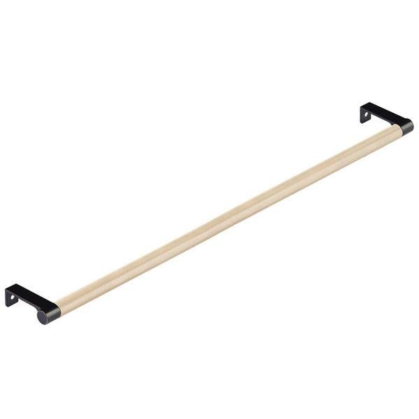 Emtek - Select Cabinet Edge Pull 18-1/4 Inch c-c, Round Edge Stem, Knurled Bar