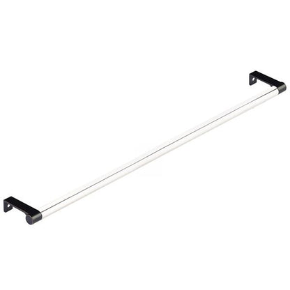 Emtek - Select Cabinet Edge Pull 18-1/4 Inch c-c, Round Edge Stem, Smooth Bar