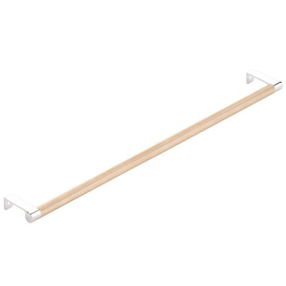 Emtek - Select Cabinet Edge Pull 18-1/4 Inch c-c, Round Edge Stem, Knurled Bar