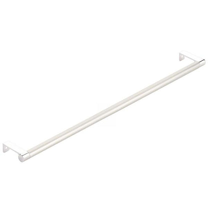 Emtek - Select Cabinet Edge Pull 18-1/4 Inch c-c, Round Edge Stem, Smooth Bar