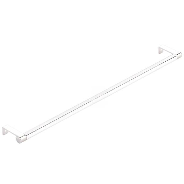 Emtek - Select Cabinet Edge Pull 18-1/4 Inch c-c, Round Edge Stem, Smooth Bar