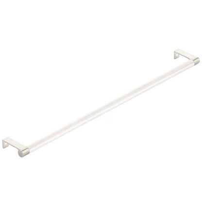 Emtek - Select Cabinet Edge Pull 18-1/4 Inch c-c, Round Edge Stem, Knurled Bar