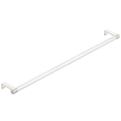 Emtek - Select Cabinet Edge Pull 18-1/4 Inch c-c, Round Edge Stem, Knurled Bar