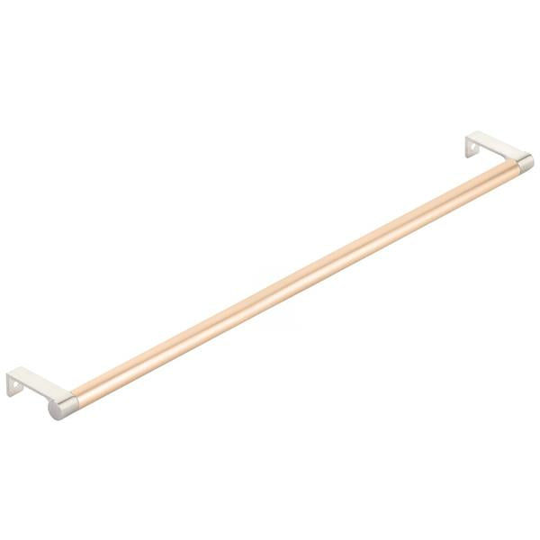 Emtek - Select Cabinet Edge Pull 18-1/4 Inch c-c, Round Edge Stem, Smooth Bar