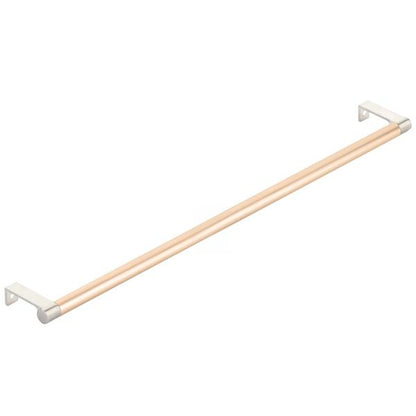 Emtek - Select Cabinet Edge Pull 18-1/4 Inch c-c, Round Edge Stem, Smooth Bar