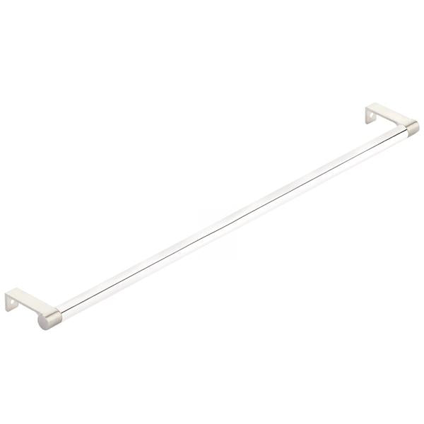 Emtek - Select Cabinet Edge Pull 18-1/4 Inch c-c, Round Edge Stem, Smooth Bar