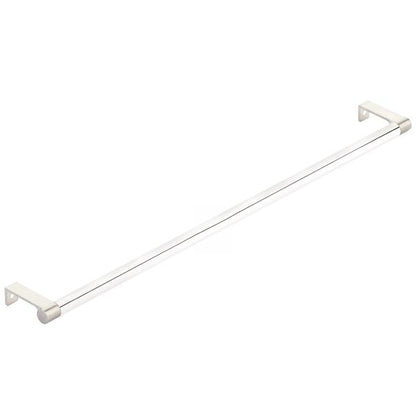 Emtek - Select Cabinet Edge Pull 18-1/4 Inch c-c, Round Edge Stem, Smooth Bar