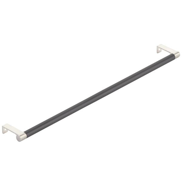 Emtek - Select Cabinet Edge Pull 18-1/4 Inch c-c, Round Edge Stem, Smooth Bar