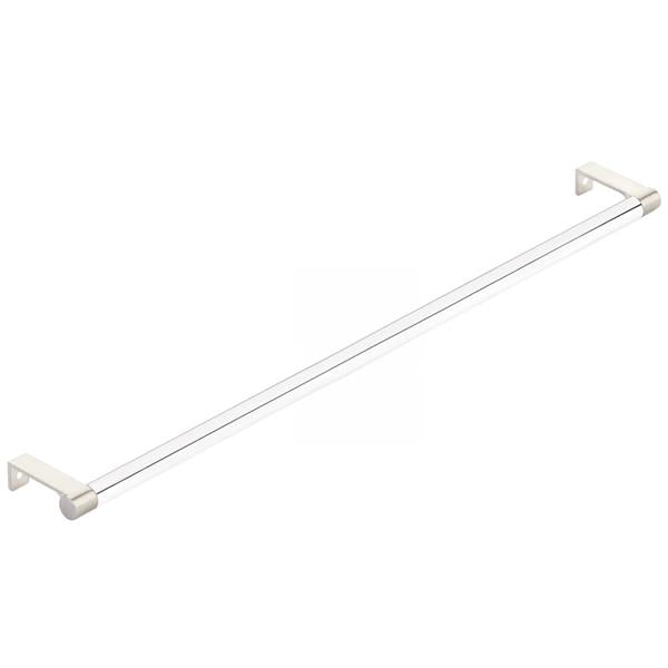 Emtek - Select Cabinet Edge Pull 18-1/4 Inch c-c, Round Edge Stem, Smooth Bar