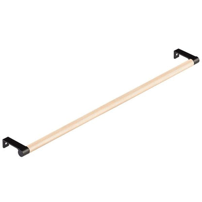 Emtek - Select Cabinet Edge Pull 18-1/4 Inch c-c, Round Edge Stem, Knurled Bar