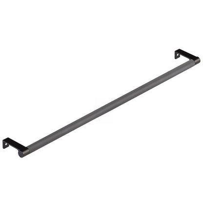 Emtek - Select Cabinet Edge Pull 18-1/4 Inch c-c, Round Edge Stem, Knurled Bar