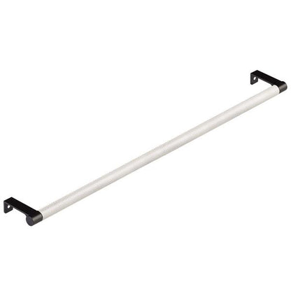Emtek - Select Cabinet Edge Pull 18-1/4 Inch c-c, Round Edge Stem, Knurled Bar
