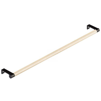 Emtek - Select Cabinet Edge Pull 18-1/4 Inch c-c, Round Edge Stem, Knurled Bar