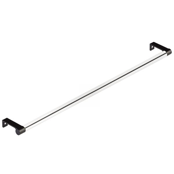 Emtek - Select Cabinet Edge Pull 18-1/4 Inch c-c, Round Edge Stem, Smooth Bar