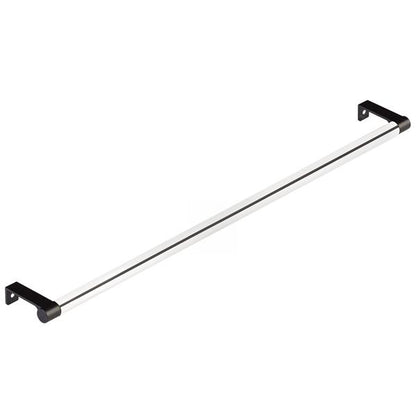 Emtek - Select Cabinet Edge Pull 18-1/4 Inch c-c, Round Edge Stem, Smooth Bar