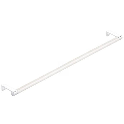 Emtek - Select Cabinet Edge Pull 18-1/4 Inch c-c, Round Edge Stem, Knurled Bar